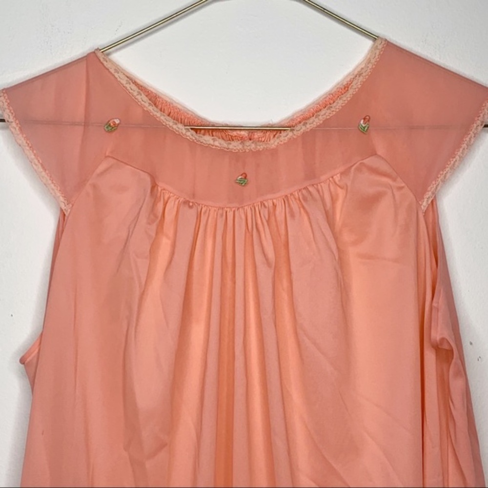 Herson Kickernick VTG Sleeveless Peach Night Gown